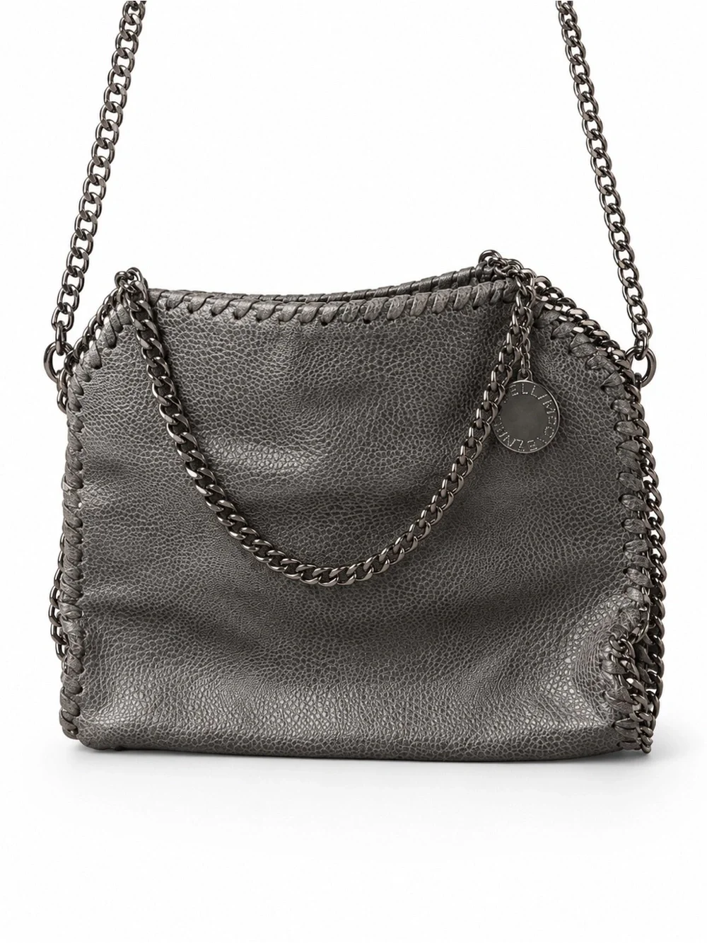 Gray Chain Detail Crossbody Bag | Minimalist Luxe Shoulder Purse